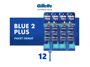 Gillette Blue II Multi-Pak Razor Blades 12/24pcs - Paket Hemat Grooming Lembut