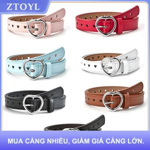 【ZTOYL】 Trẻ Em Giả Da Vành Đai Trẻ Em Dễ Thương Đào Tim Khóa Thắt Lưng Cô Gái Vành Đai Thắt Lưng
