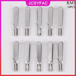JCSYFAC 10 cái Kẹp đầu nối thanh kéo kẹp kim loại M2 m3 phụ kiện vít sừng
