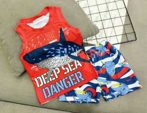 8-19kg đồ bộ mát cho bé trai thun thông hơi chất đẹp có lỗ nhỏ thoáng khí chất vải mềm mát 200