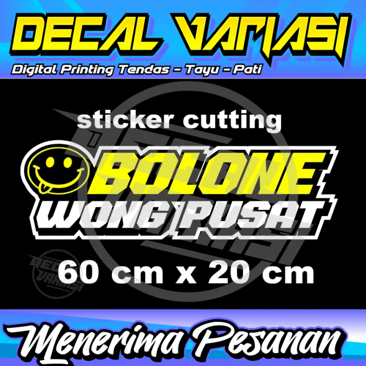 STIKER CUTTING-STIKER KATA-KATA DAN EMOTICON-STIKER VARIASI-STIKER BISA ...