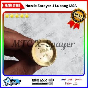 Nozzle Sprayer Kabut Lubang 4 MSA | Nozzle Sprayer Manual Elektrik Lubang 4 |Spuyer 4 Lubang Bengkok