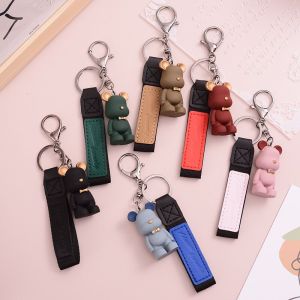 BNG Bearbrick Popular Fashion Teddy Bear Key Chain Car Key Holder Resin Key Chain Pendant 6 Color Design