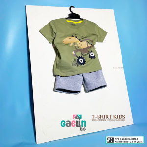 Gaelinkids - Setelan Baju Kaos Anak Laki Laki Premium Cotton 100% Combed 30s SNI