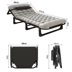 Portable Foldable Bed Folding Single Bed Sofa Bed Foldable Chairs Camping Chair Bed Folding Chairs Portable Lazy Chair Recliner Chair Office/Home/Living Room/Hospital Sleeping Chair Bed Nap Bed Simple Lunch Break Bed