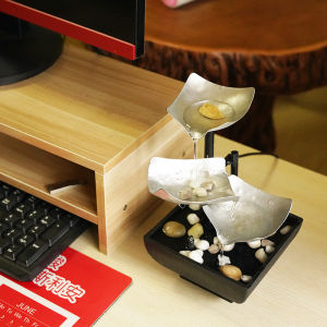 Home Meditation Tabletop Fountain Desktop Small Water Fountains Indoor Mini Waterfall Decorative Office Table Decoration Feng Shui Ornament