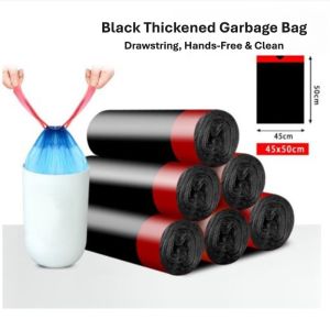 Garbage Bags Household Thickened Kitchen Drawstring Cleaning Pull Pole Bag