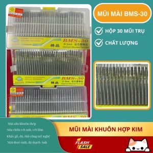 [Hộp 30 mũi nhọn] Mũi Mài Kim Cương BMS-30 Siêu Cứng | Mũi Mài Khắc Đá Kim Loại Kính | Chính Xác Cao
