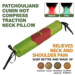 Herbal Neck Pillow Cervical Support Pillow Wormwood Fennel Traction Cylindrical Pillow Hot Compress Neck Pillow