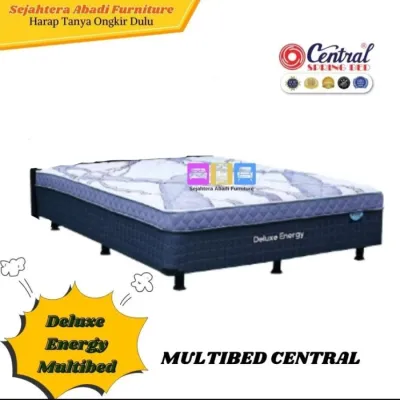 Central Springbed New Multibed Deluxe Energy Plush Top Boxy Maxy Full Set Divan Sandaran Singlebed Kasur Furniture free Bantal