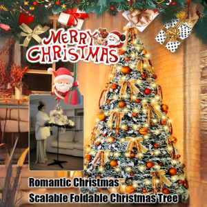 Foldable Christmas Tree  Retractable Christmas Tree DIY Setup Scene Decoration for Home &amp Party Christmas Decorative Gift