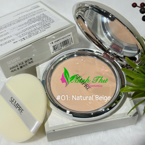 Phấn phủ siêu mịn kiềm dầu Geo Sempre Happy & Please Pact Hàn Quốc