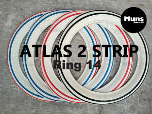 Lis Ban Strip Warna White wall Ban Mobil Velg Ring 14 Strip Warna ATLAS Original