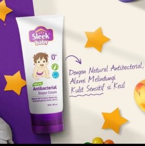 Sleek Baby Diaper Cream Anti Bakteri Cegah Iritasi & Ruam pada Kulit Bayi