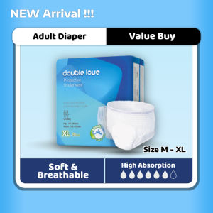 Double Love Adult Diaper Pant Lampin Dewasa Murah Pull-up Overnight Pant Disposal Diaper Lampin Orang Tua 10 pcs/pack