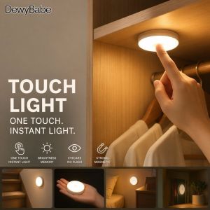 Led Night Light Touch Lamp Rechargeable Dimmable Magnetic Wall Closet Hallway Emergency Portable