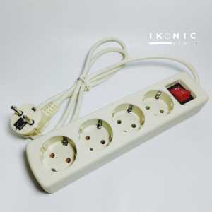 IKONIC Stop Kontak Kabel 1.5 Meter 4 Lubang Berkualitas Bagus
