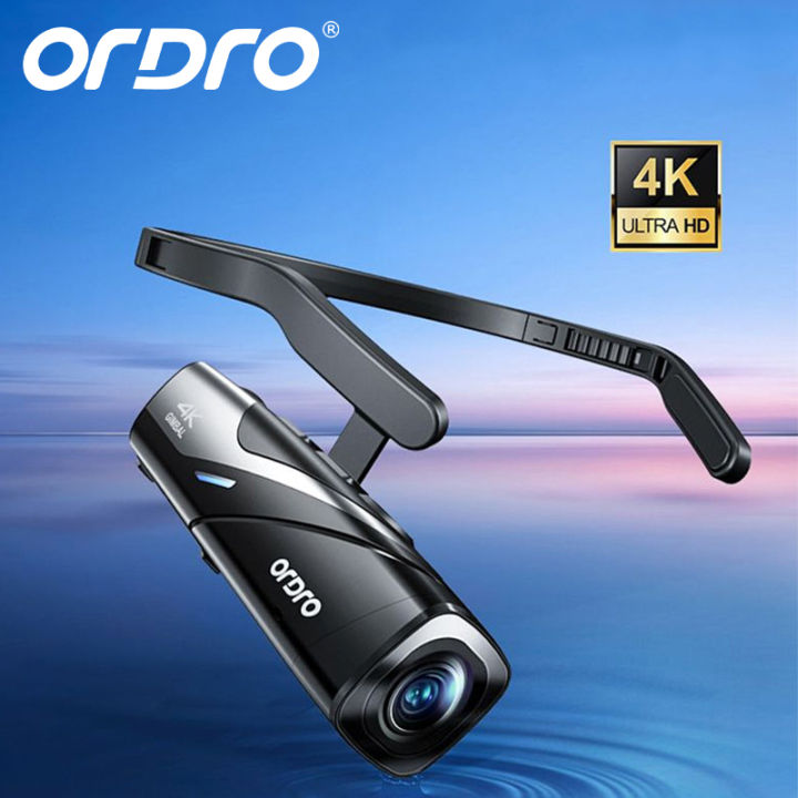 Ordro EP8 Camera For Vlogging With Head Mounted Design And 2 Axis Gimbal Stabilizer 1/2.8” CMOS 4K Camcorder