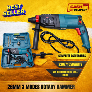 MKT 26mm. 3 modes Rotary hammer chipping gun w/ drill adaptor