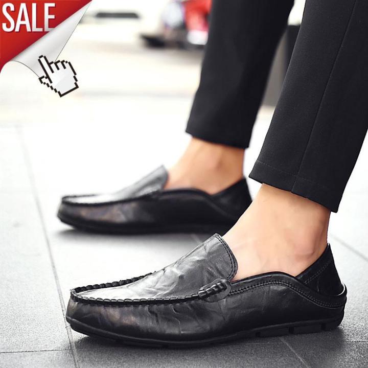 Leather on sale shoes lazada