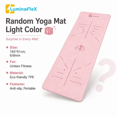LuminaFlex Yoga Mat TPE High Quality 6/8MM Thickened Non Slip Exercise Equipment For Women