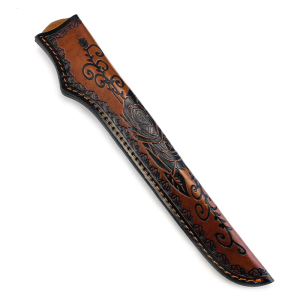 Lightweight Leather Embossed Fixed Blade Handmade Vegetable Tanned Leather Case Home Tool