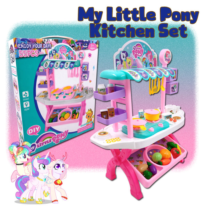 Kitchen Set Toy with 55 PCS accessories Frozen My Little Pony