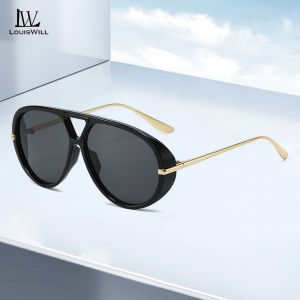 LouisWill Fashion Sunglasses Retro Double Beam Design Sunglasses Women Mens Driving Sunglasses UV400 Sun Protection Sunglasses Shopping Travelling Cycling Riding Running Fishing Sunglasses