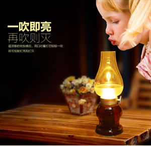 lamp raya Ramadan decorations night light blow ON/OFF oil table lamp Night Lights for bedroom usb rechargeable led light for home warm white dimming lighting