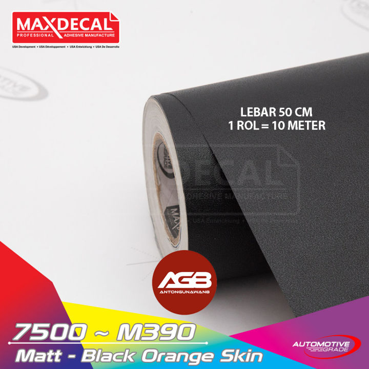 [roll] Sticker Maxdecal 7500 M390 Hitam Doff Kasar Skotlet Motor Kulit