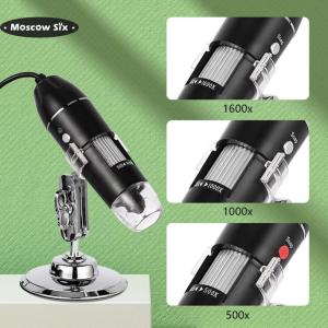 [Nóng] Camera phóng đại LED có chân đế kính hiển vi điện tử di động 500x 1000X 1600x cho máy tính điện thoại di động
