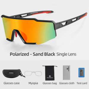 ROCKBROS Cycling Mens Glasses Photochromic Polarized Full Lens One Piece Frame Women Sunglasses Cycling Glasses Goggles Eyewear