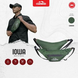 Waist Bag Tas Selempang Pinggang Cordura Ringan Cozmeed Iowa Hijau