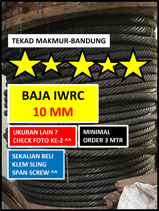 Sling Baja IWRC 10 mm - Kabel Seling - Kabel Wire Rope | Lazada Indonesia