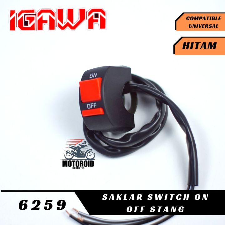 saklar stang switch on off igawa stang motor universal | Lazada Indonesia