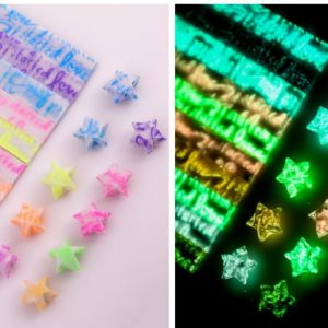 WEIYA 210 Sheets Creative Decorative Luminous Lucky Craft Paper for DIY Arts Craft Origami Paper Stars Paper