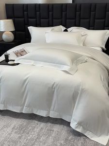 Luxury Bedsheet 1200TC Plain Color 100% cotton Fitted Bedsheet Quilt Cover Single/Super Single/Queen/King Size