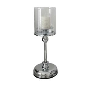 MODAQUICK Luxury Metal Glass Candle Holders Transparent Detachable Romantic Candle Cup Vintage Columnar European Style Candlestick Wedding