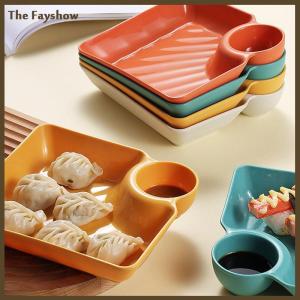 [The Fayshow] จานเกี๊ยวทำซูชิ1ชิ้นจานทำขนมถาดทรงสี่เหลี่ยมทำจาก PP