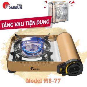 [CAO CẤP] Bếp Ga Mini Hai Vòng Chắn Gió MS-77 - Công Suất 2900W | Nhôm Nhẹ - Inox Chống Rỉ | Bảo Hành 12 Tháng | Hàng Chính Hãng