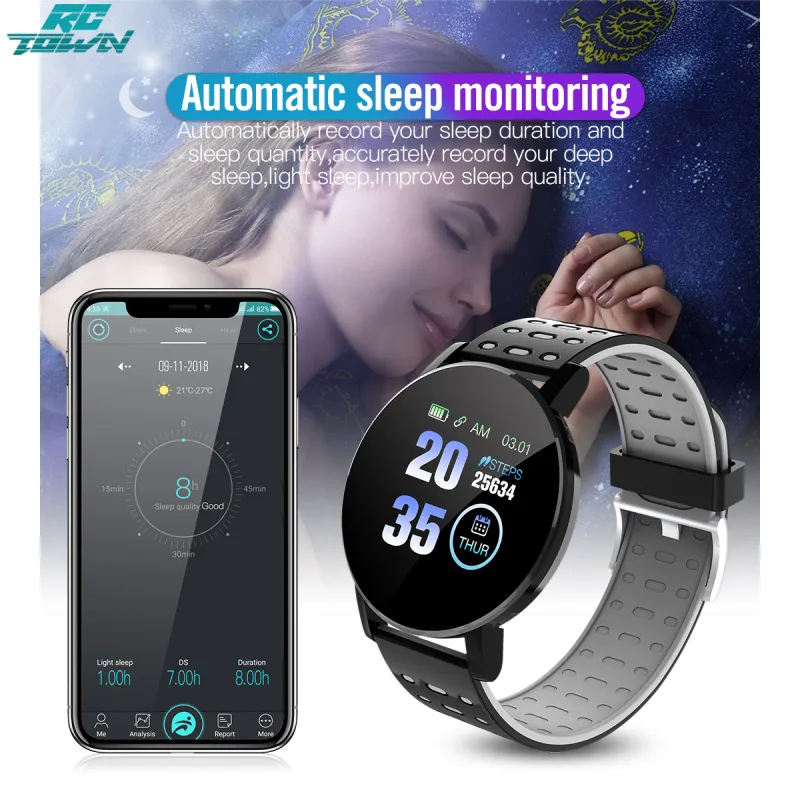 2024！Smart Bracelet Blood Pressure Waterproof Sport Round - Main Image