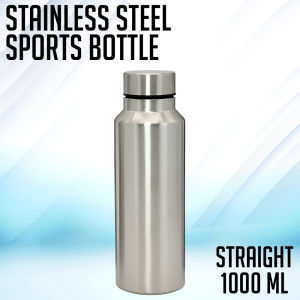 SaleZone - 201 Stainless Steel Sports Bottle 750 ml/1000 ml - Insulated Straight & Curved Design