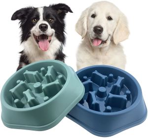 Dog Bowl Slow Feeder Anti-Choking Pet Bowl Prevent Fast Eating and Improve Digestion