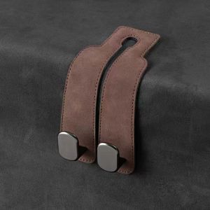【 In Stock 】Car Hook Suede Material Hanger for Trunk Organizer Vehicle Storage Hooks Multifunctional Handbag Holder Automotive Interior Organizer Cangkuk kereta kulit 车载后座挂钩