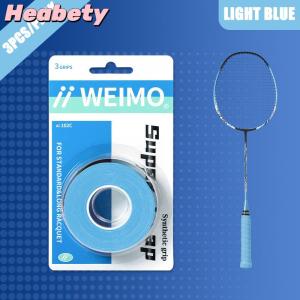 Heabety 3pcs Pack Badminton Hand Rubber Wrap Around Handle With Anti-Slip Sweatband Grip Handle Leather Badminton Hand Rubber