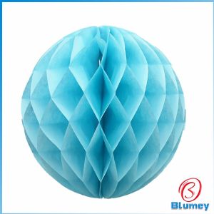 Blumey โคม พู่ แขวน กระดาษรังผึ้ง ปอมปอม 25cm party supplies