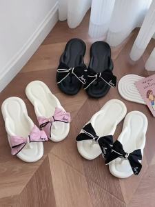 [Free Shipping] Love Letter Bow Eva Flip-Flops Beach Vacation Couple Sandals For Men And Women