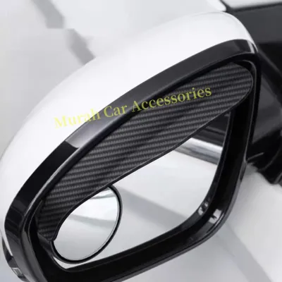 【READY STOCK】2 Pcs Rear View Mirror Rain Eyebrow Carbon Fiber Shade Snow Guard Weather Shield Cover