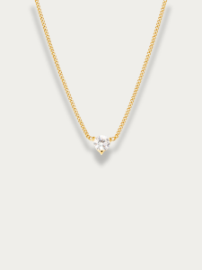 MINIMALIST LAB Titanium Pragma Solitaire Curb Chain Necklace Rantai Solitaire