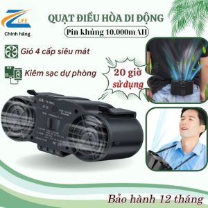 Quạt Sntech Eo Fan quạt bàn để bàn Phòng Ngủ Với Ánh Sáng Có Thể Điều Chỉnh 4 Tốc Độ Quạt cá nhân Vòng Cổ Fan Đối Với Mùa Hè cắm trại đạp xe ngoài trời